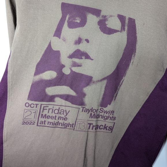 Taylor Swift Midnights long sleeve tee sz L - Picture 3 of 4